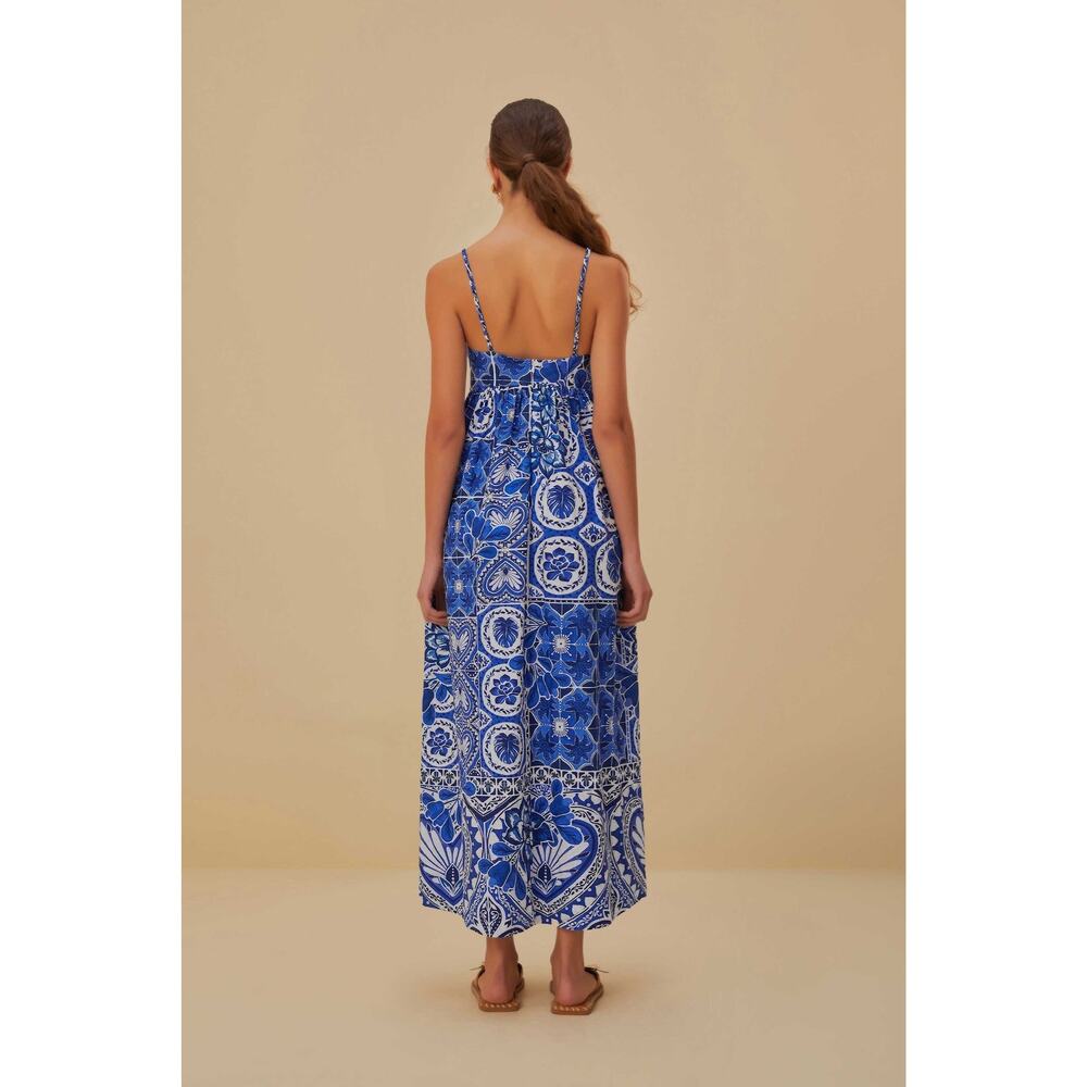 FARM Rio Blue Tile Dream XL Sleeveless Maxi Dress - Picture 5 of 16